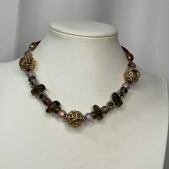 Chico's Jewelry - Chico's beaded necklace signed costume jewelry neutral natural romantic